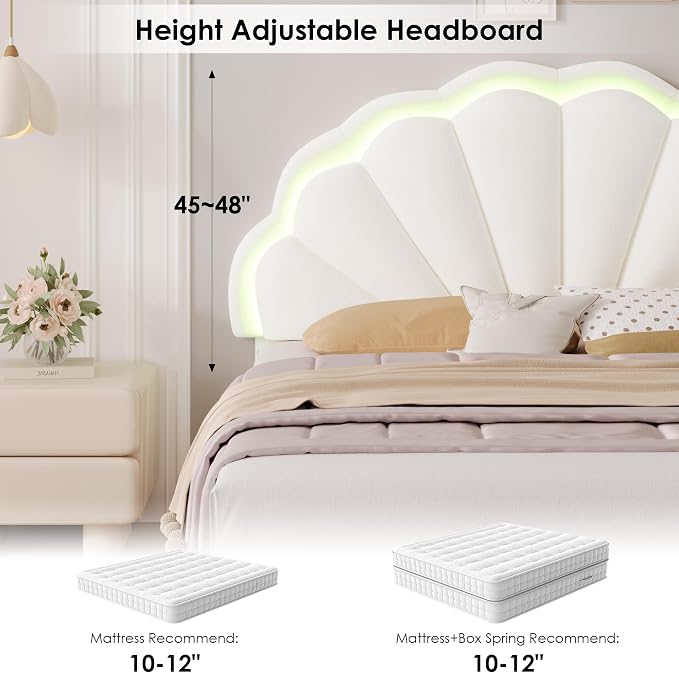HIFIT Full Upholstered LED Bed Frame - Image 7