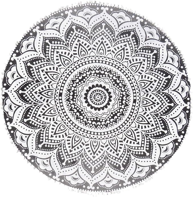 Mandala Floor Pillow Cover Meditation Cushion Seating Throw Hippie Round - Image 6
