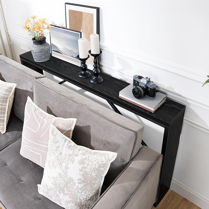 MAHANCRIS Console Table, 62.2" Long Sofa Table Behind Couch, Narrow Entryway - Image 6