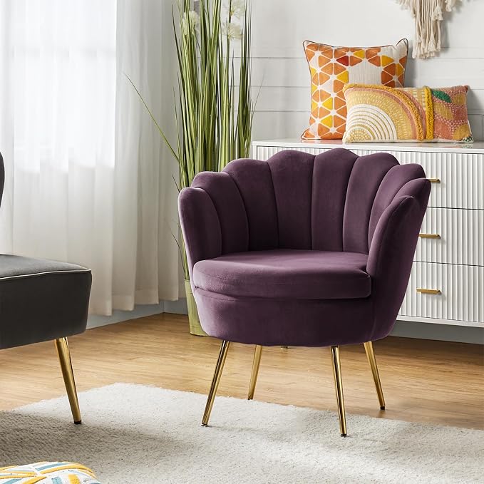 HULALA HOME Modern Velvet Accent Chair by HULALAHOME