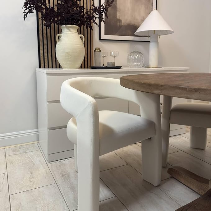 VESCASA Velvet Barrel Dining Chair - Image 5