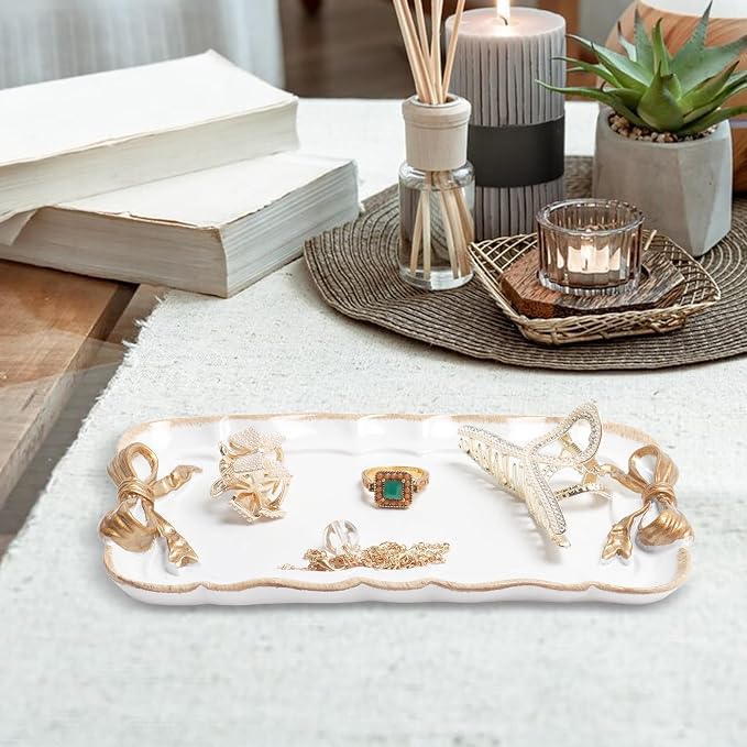 Warmtree Vintage Jewelry Organizer, Decorative Tray - Image 4