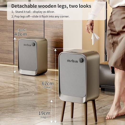 MRBIN Motion Sensor Bathroom Trash Can - Image 4