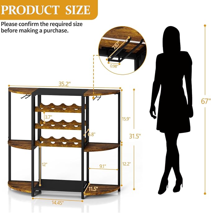 JKsmart Small Wine Bar Cart - Image 6