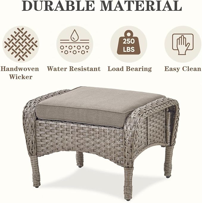 Belord 6 Pieces Wicker Patio Furniture Set - Image 8