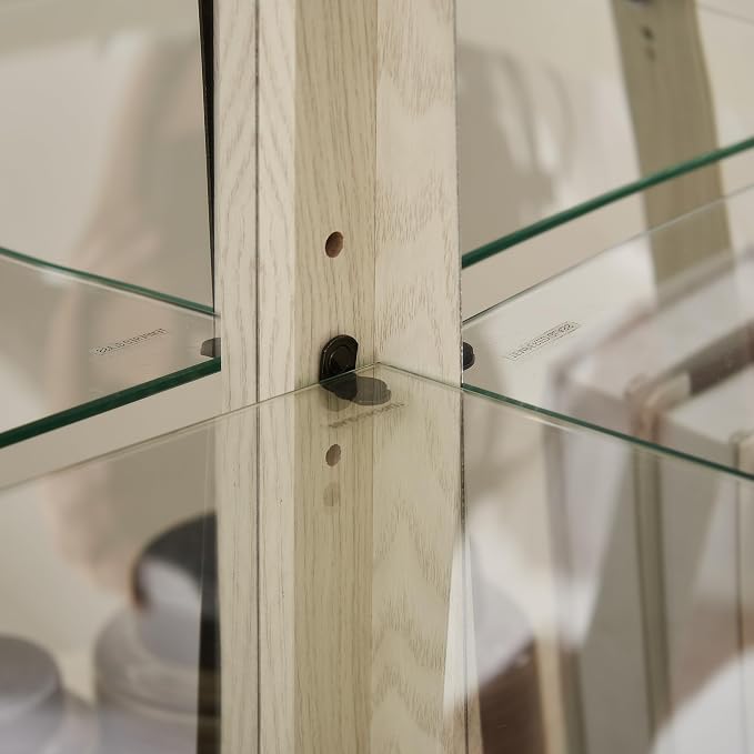 Corner Curio Cabinet, 150lbs Heavy Duty Glass Display Cabinet - Image 3