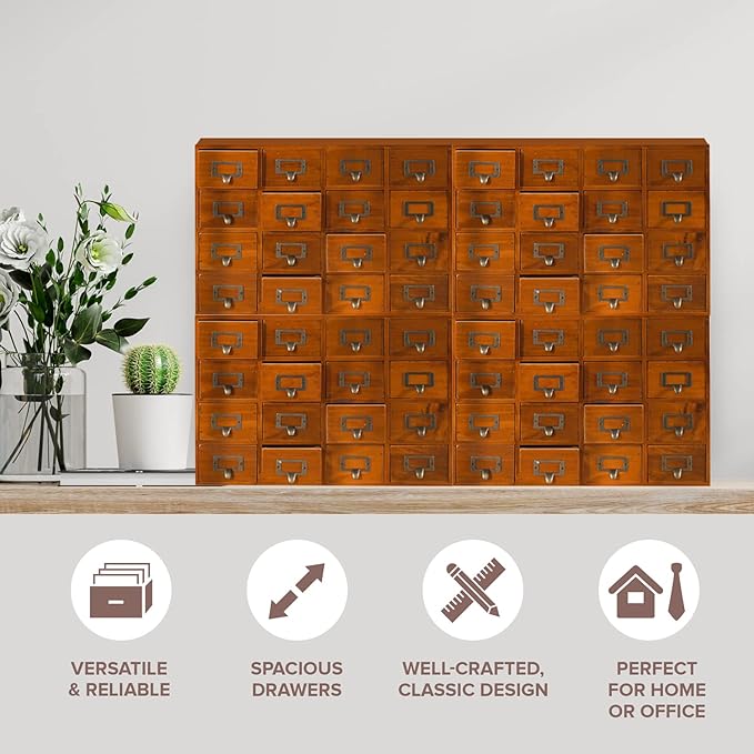 Huge Modular Stackable Against Wall 64-Drawer Apothecary Curio Cabinet Vintage - Image 6