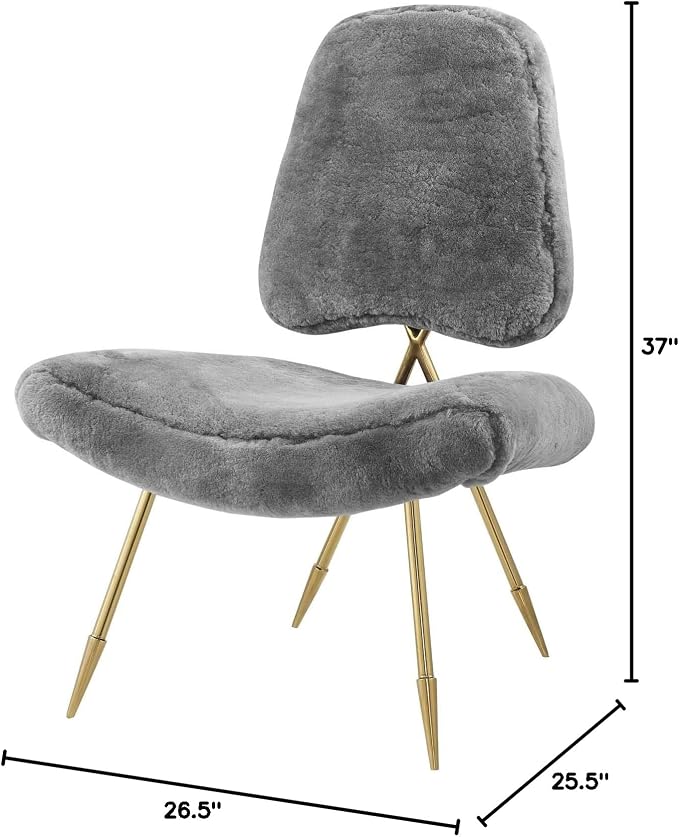 Modern Contemporary Urban Living Room Lounge Club Lobby Accent Chair, Metal - Image 3