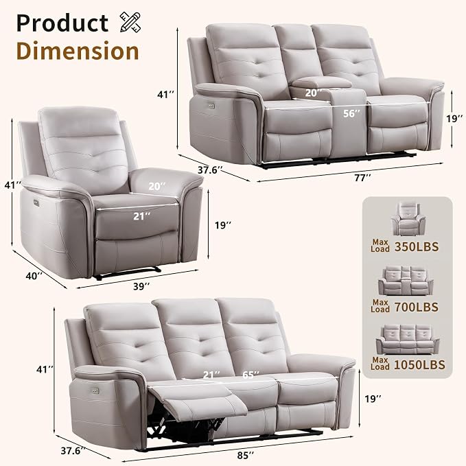 ANJ Power Recliner Chair for Adults - Image 2