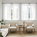 MIULEE Short Sheer Curtains 45 Inches Long, 4 Panels Set, Light Filtering Rod by MIULEE