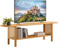 HollyHOME Bamboo TV Stand with Storage by HollyHOME