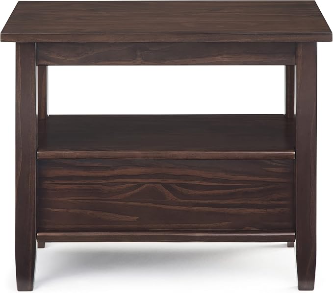 SIMPLIHOME Warm Shaker Solid Wood 14 inch Wide Transitional-Style Narrow Sides - Image 4