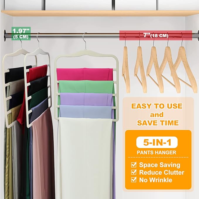 Closet Organizers and Storage, 3 Pack Velvet Pants-Hangers-Space-Saving - Image 6
