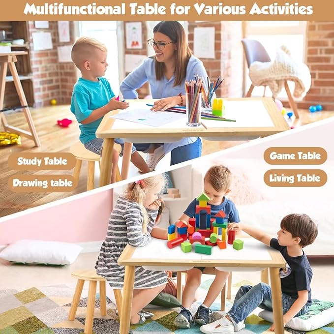 WINGYZ Sensory Table and Chair Set, 3 in 1 Kids Table - Image 4