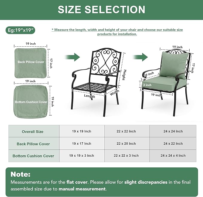 Summsun Outdoor Cushions for Patio Furniture, Faux Linen Water Resistant - Image 8