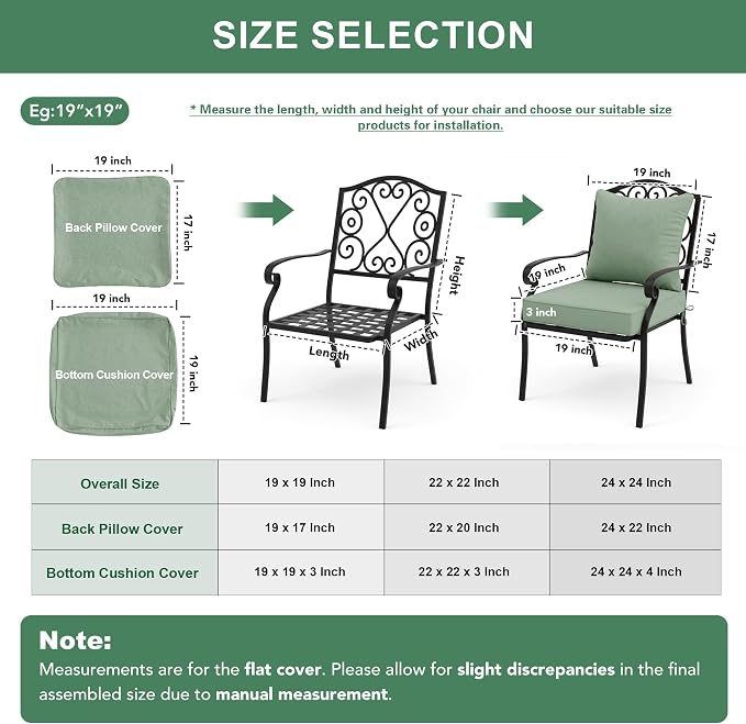 Summsun Outdoor Cushions for Patio Furniture, Faux Linen Water Resistant - Image 7