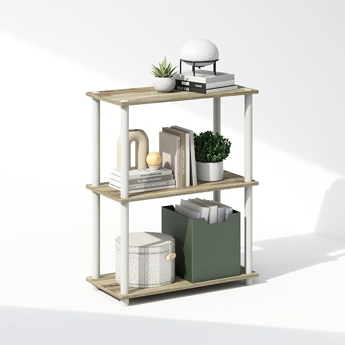Furinno Turn-N-Tube Book Shelf, 3-Tier Bookshelf, Bookcase by Furinno-FitsYourSpaceFitsYourBudget