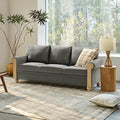 EcoHarbor Living 3-Seater Couch, Stripe 81" Mid-Century Modern Upholstered Sofa by ECOHARBOR