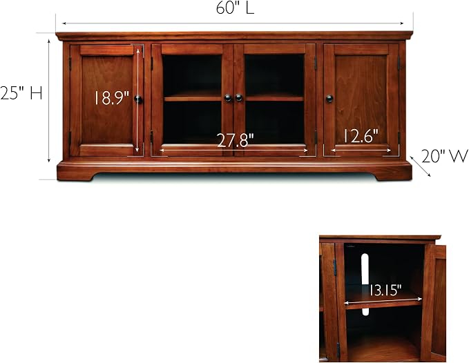 Leick Home 87360 TV Stand with Enclosed Storage - Image 8