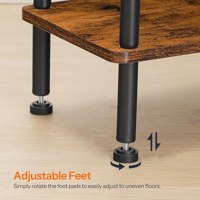 HOOBRO Narrow Side Table Set of 2, 3-Tier Slim End Table No Tools Needed - Image 9