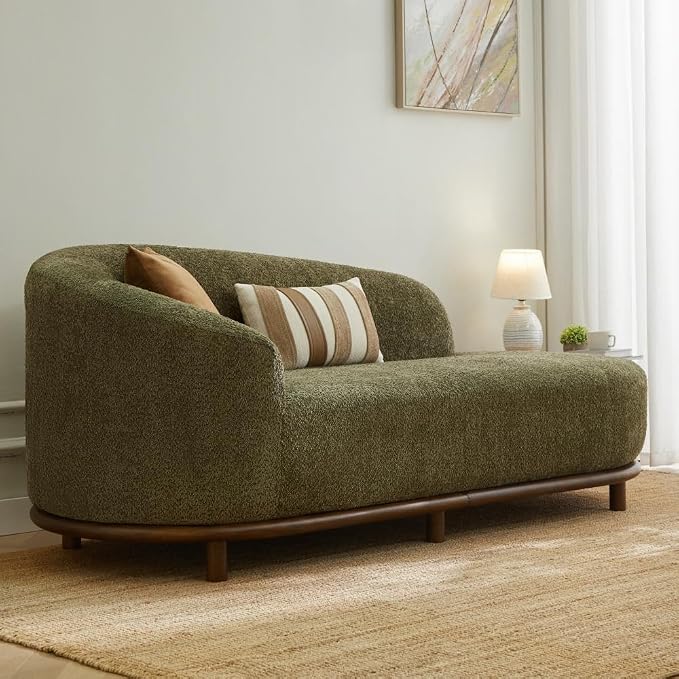 Christopher Knight Home Bouclé Chaise Lounge Sofa Mid Century Modern - Image 7