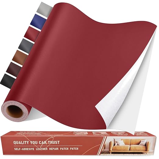 Self Adhesive Leather Repair Patch Kit, 31.4 in x 16 in Large Vinyl Leather by Yikda