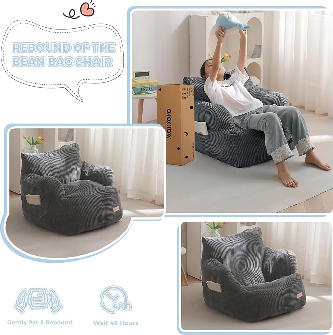 MAXYOYO Kids Bean Bag Chair, Stuffed Toddler Bean Bag Sofa - Image 7