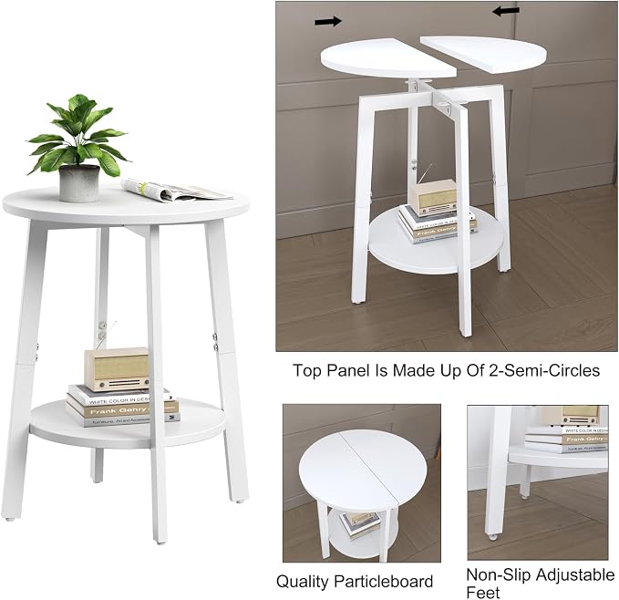 sthmec Side Table, Small Round End Table - Image 5