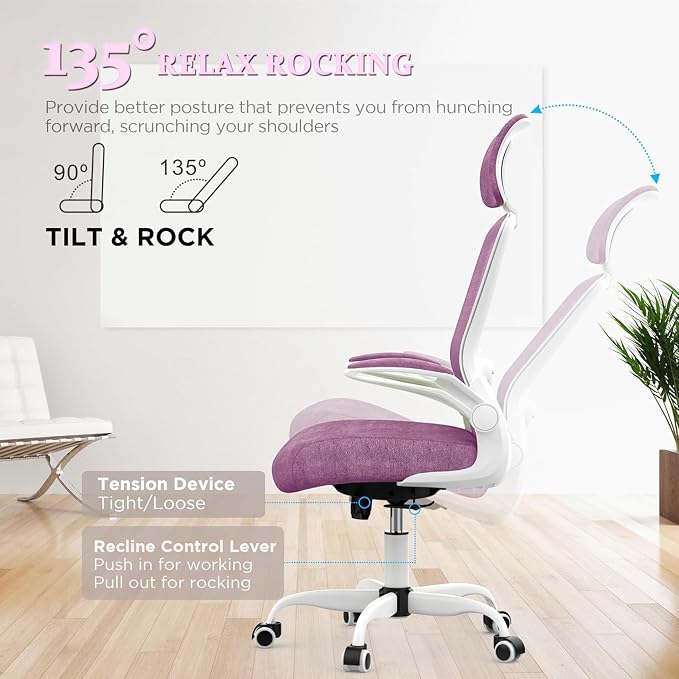 Mimoglad Office Chair, High Back Ergonomic Desk Chair - Image 7