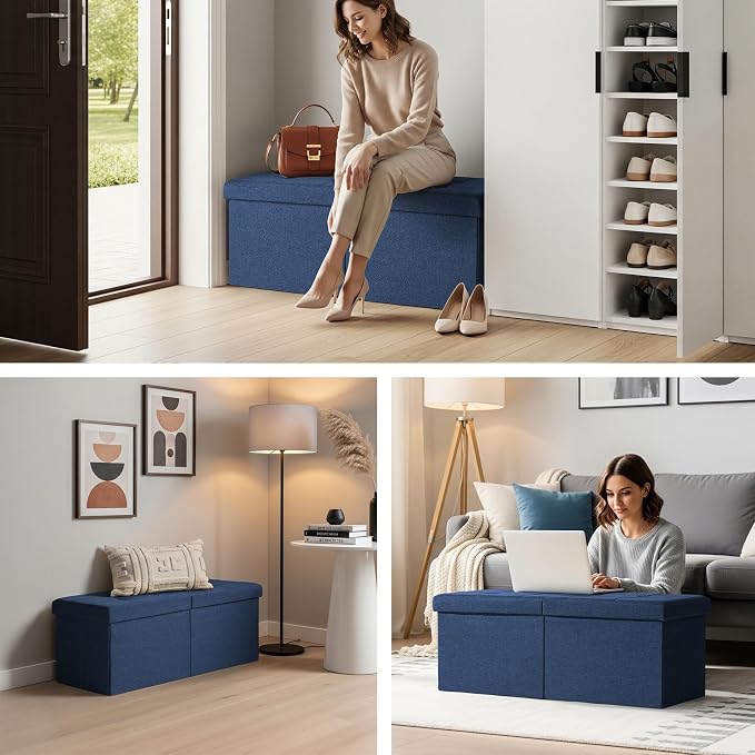 35-INCH Storage Ottoman Bench, Footrest - Image 7