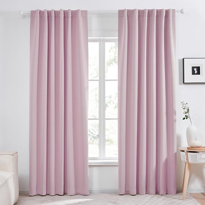 Deconovo Blackout Curtains, Thermal Insulated, W52 x L63 2 Panels, Back Tab by Deconovo