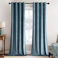 MIULEE Elegant Velvet Curtains Dark Slate Grommet Curtain Thermal Insulated by MIULEE