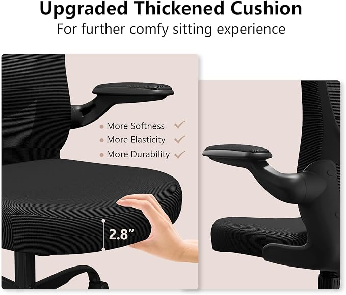 Ergonomic Office Chair, Comfort Swivel Home Office Task Chair, Breathable Mesh - Image 4