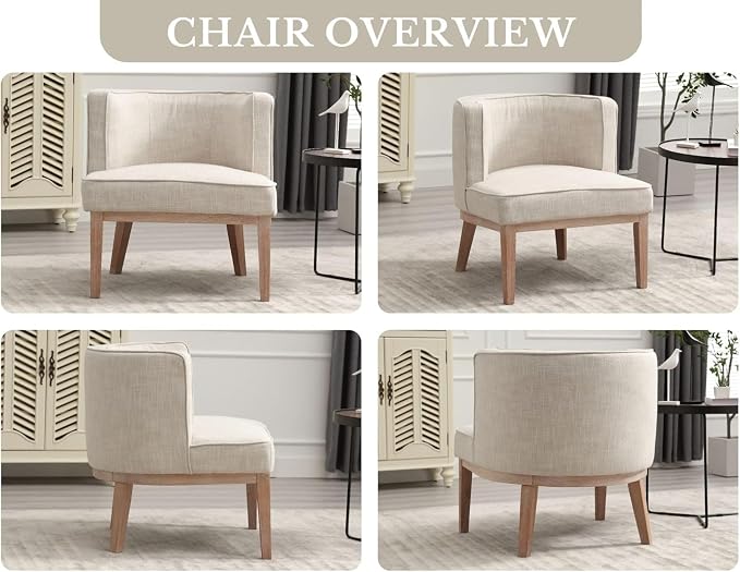Beige Barrel Chairs Set of 2 - Image 9
