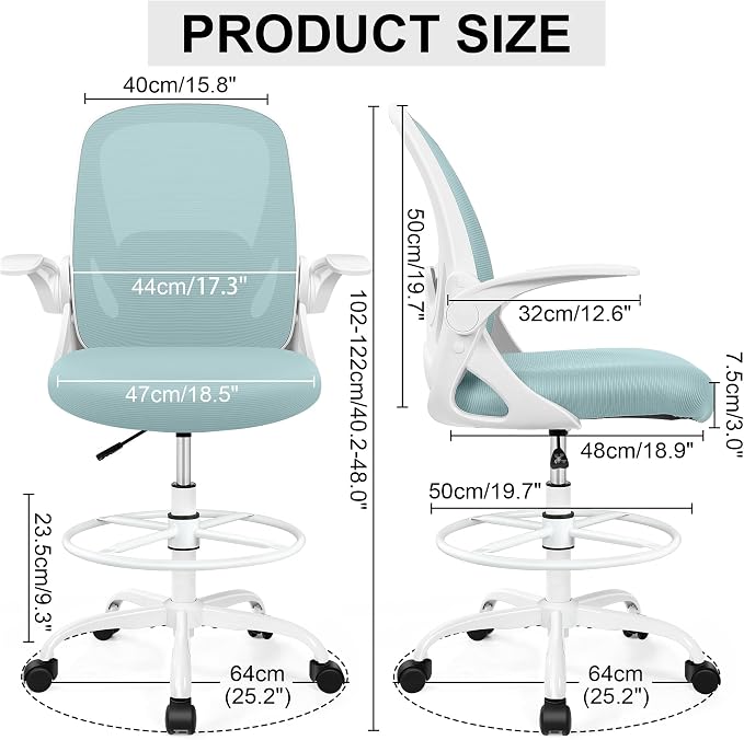 Drafting Chair Tall Office Chair - Image 2