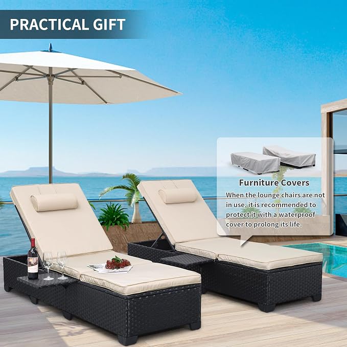 WAROOM Outdoor Chaise Lounge Chairs - Image 7