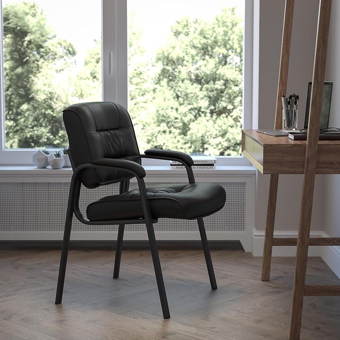 Flash Furniture Haeger Black LeatherSoft Executive Side Reception Chair - Image 2
