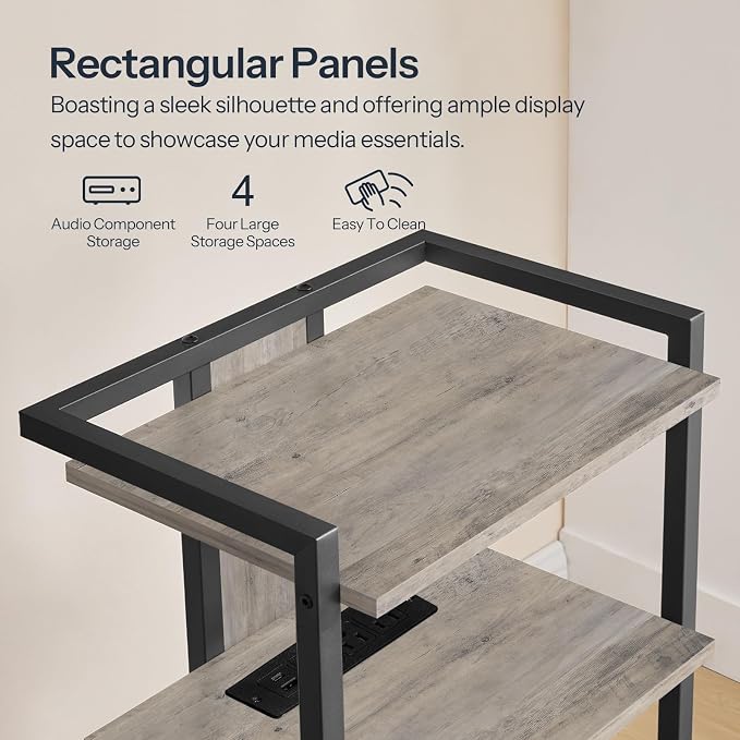 HOOBRO 4-Tier AV Media Stand, Media Console - Image 9