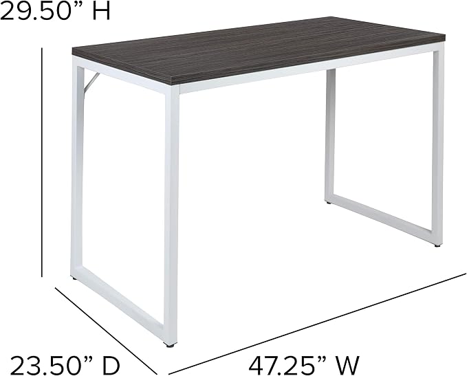 EMMA + OLIVER Industrial Modern Desk-47"L Commercial Grade Home Office - Image 2