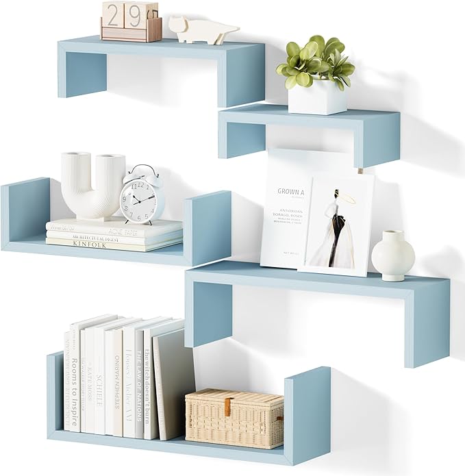 SRIWATANA Floating Shelves for Wall, Wall Shelves for Bathroom, Living Room by SRIWATANA