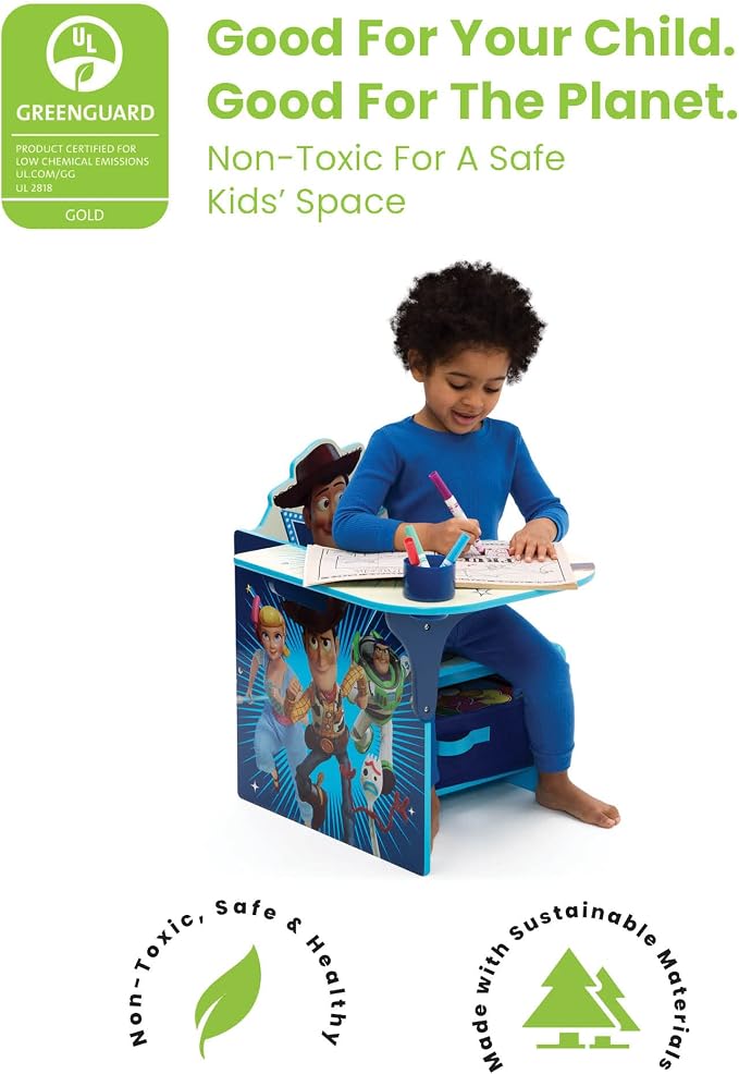 Delta Children Chair Desk with Storage Bin, Toy Story 4 - Image 3