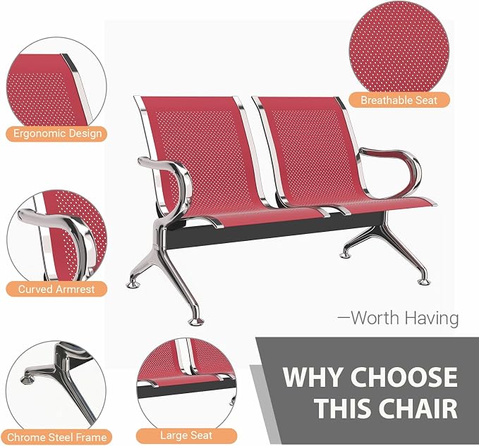 Kinfant 2-Seat Waiting Room Chair - Image 3