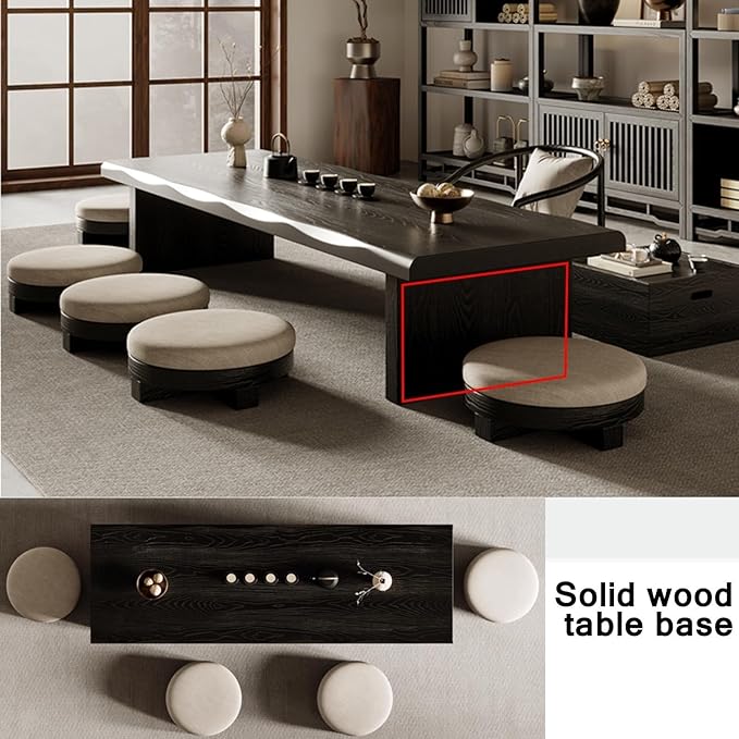 Solid Wood Japanese Low Floor Table Meditation Floor Sitting Altar Table - Image 2