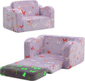 MeMoreCool Glowing Butterfly Kids Chair, 2-in-1 Foldable Kids Couch by MeMoreCool