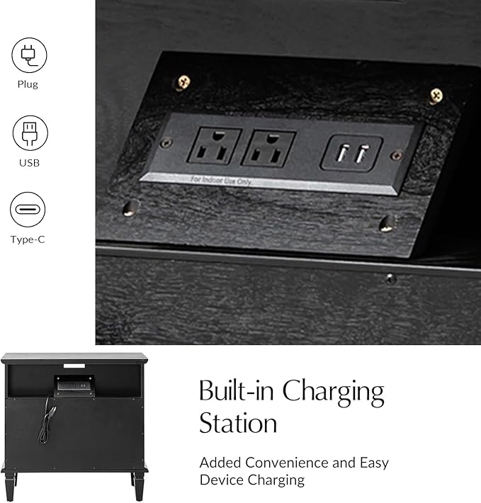 HULALA HOME Farmhouse End Table - Image 4