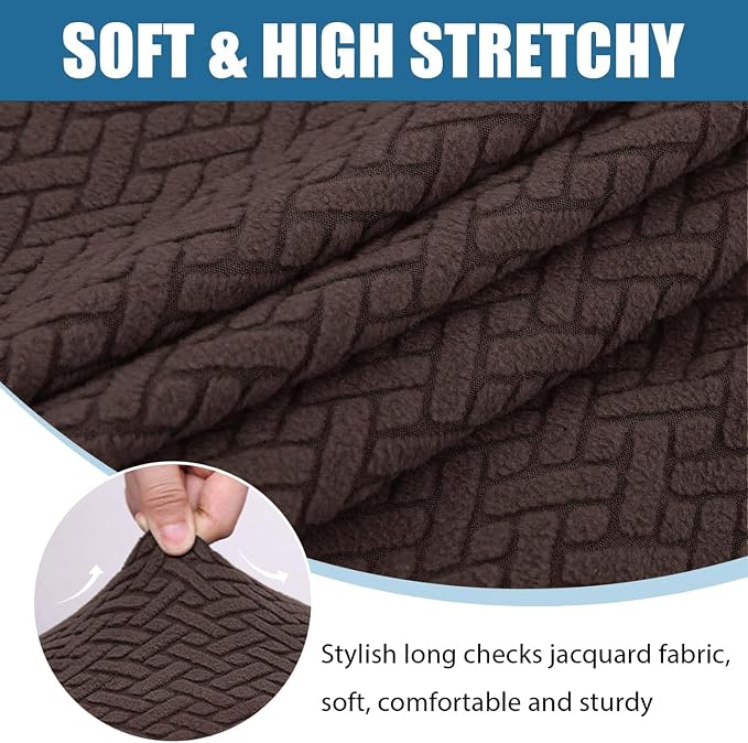 Smiry Waterproof Couch Cushion Covers, Stretch Jacquard Sectional Couch Covers - Image 7