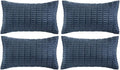 Fancy Homi 4 Packs Dusty Blue Decorative Throw Pillow Covers 12x24 Inch by Fancy+Homi