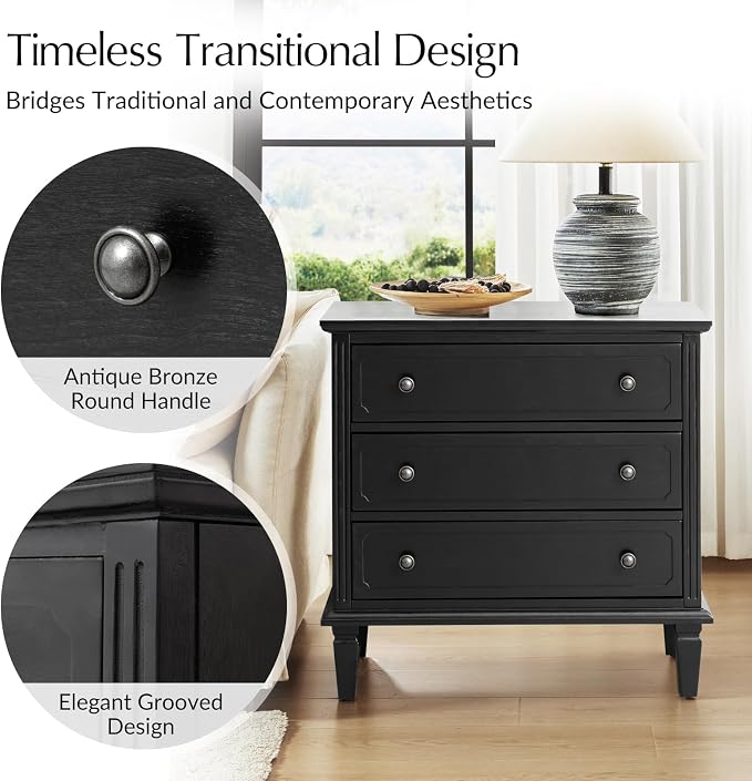 HULALA HOME 3 Drawer End Table - Image 6