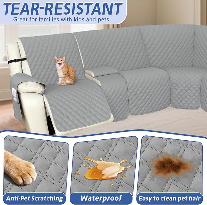Arfntevss Recliner Sectional Couch Covers 1OO% Waterproof L Shape Sofa Cover - Image 5