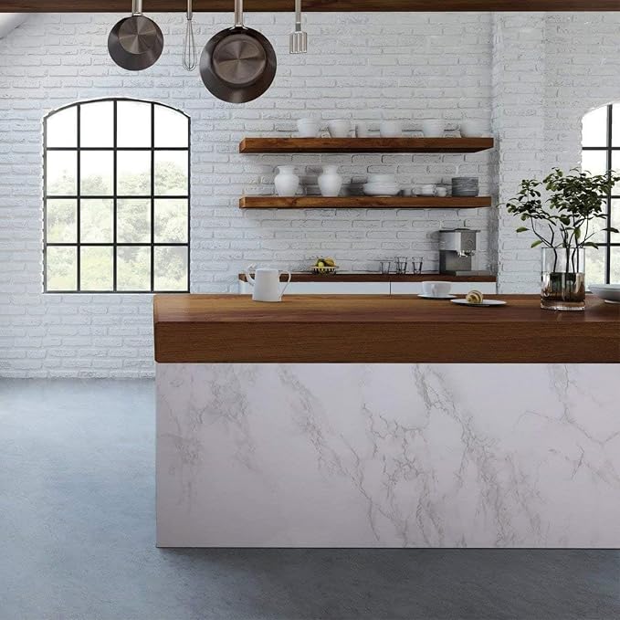 practicalWs Peel and Stick Marble Wallpaper 15.7'' x 472.4'' Marble Contact - Image 6